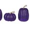 3 Pieces Vickerman 8 Inch Purple Fabric Pumpkins Assorted Sizes Halloween Decoration